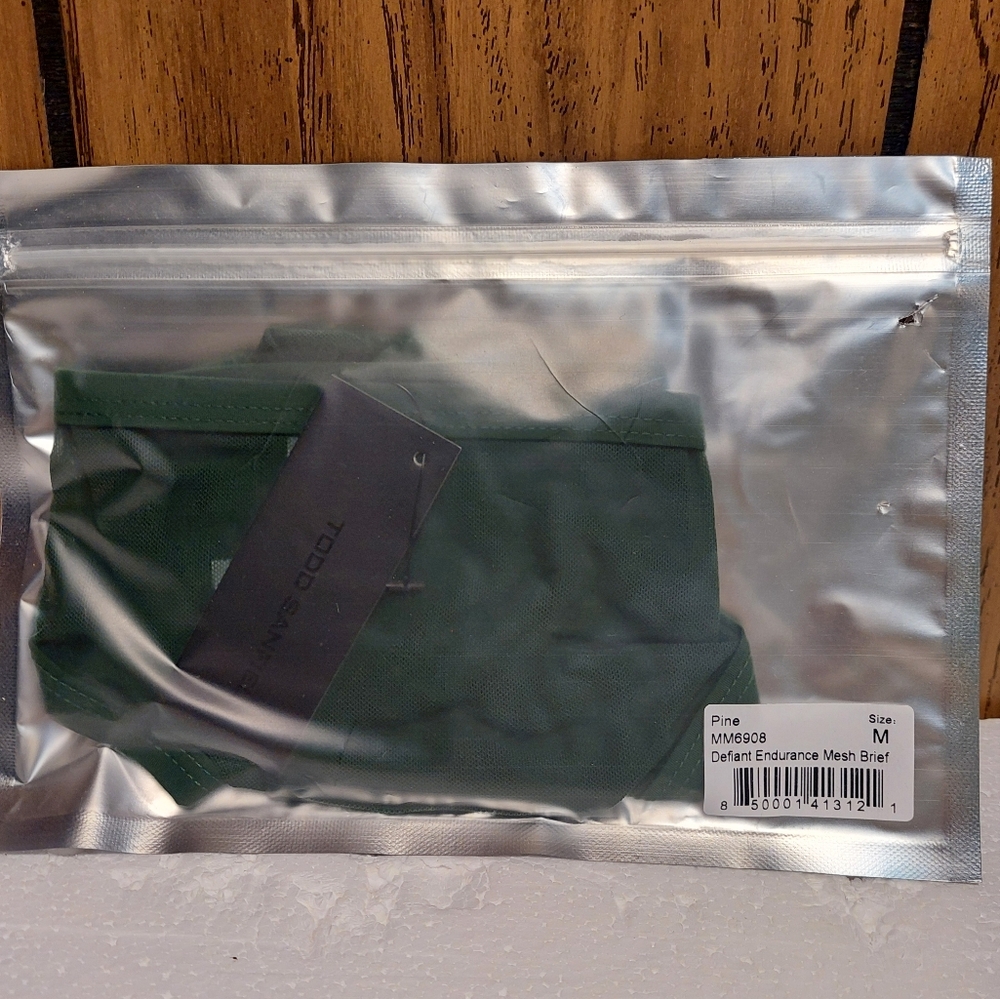 NEW! Todd Sanfield Defiant Green Medium Mesh Briefs - Picture 7 of 7